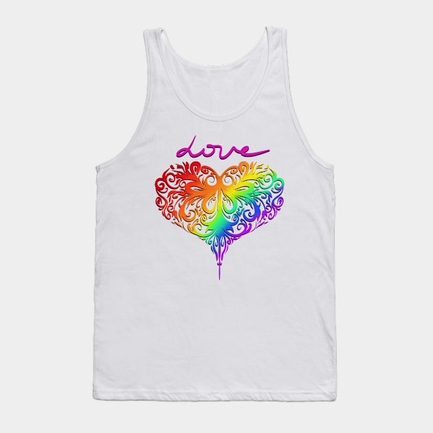 Love is everywhere Tank Top by Maria Zavoychinskiy 